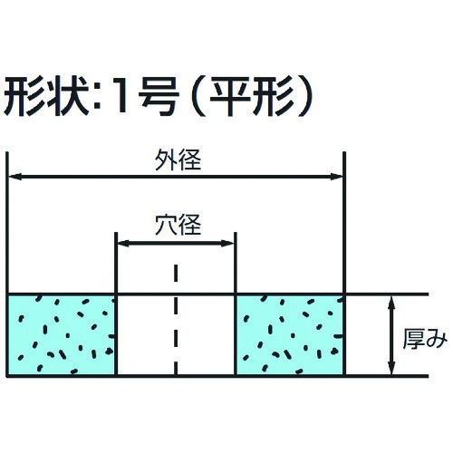 ノリタケ 汎用研削砥石 CXY46J青 355X38X127【1000E21040】