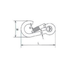 水本 ステンレス 環付スナップフックNA型 線径8mm 長さ80mm【B-2271】