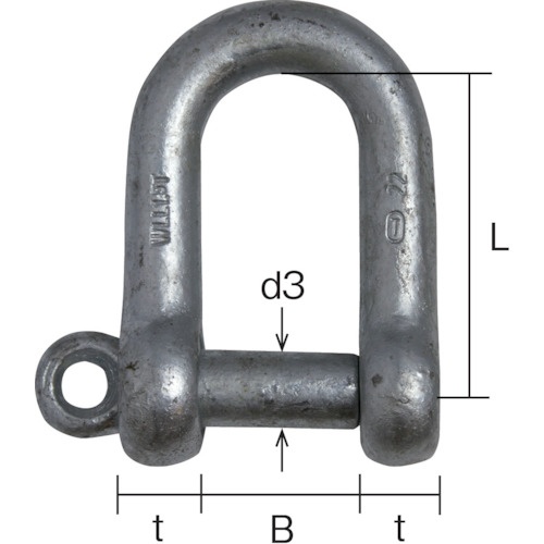 大洋 捻込シャックル 黒 19MM【NGS19】