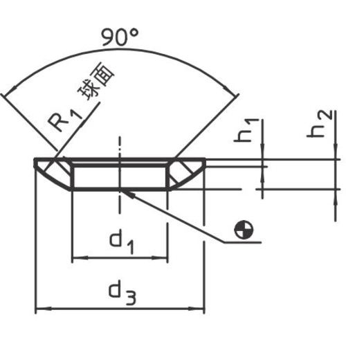 HALDER 球面ワッシャー 焼入れ鋼 適合ボルトM36【23050.0036】