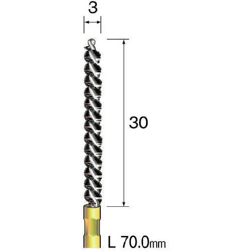 ミニモ スパイラルホールブラシ ステンレス Φ3【FD2255】