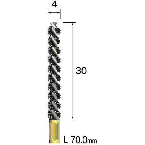 ミニモ スパイラルホールブラシ ステンレス Φ4【FD2257】