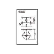 ハンマー 固定式エラストマー車輪(PPホイール)100mm【420ER-L100】