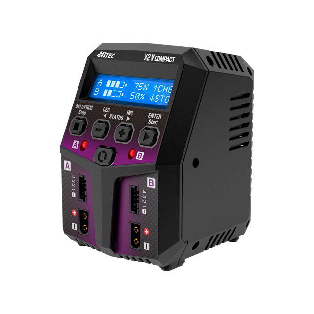 p　2本 AC Balance charger X2 Vertical Compact 44297 Hitec製｜電子部品