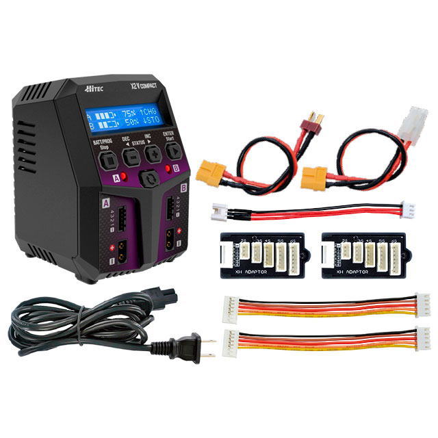 AC Balance charger X2 Vertical Compact 44297 Hitec製｜電子部品