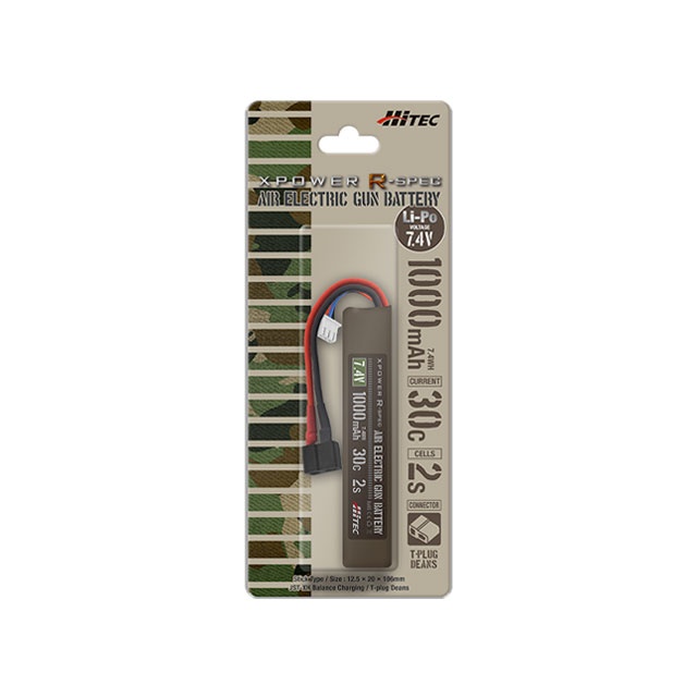 Li-Po 7.4V 1000mAh 30C 2S(T型)【XPRAEG10002S-D】