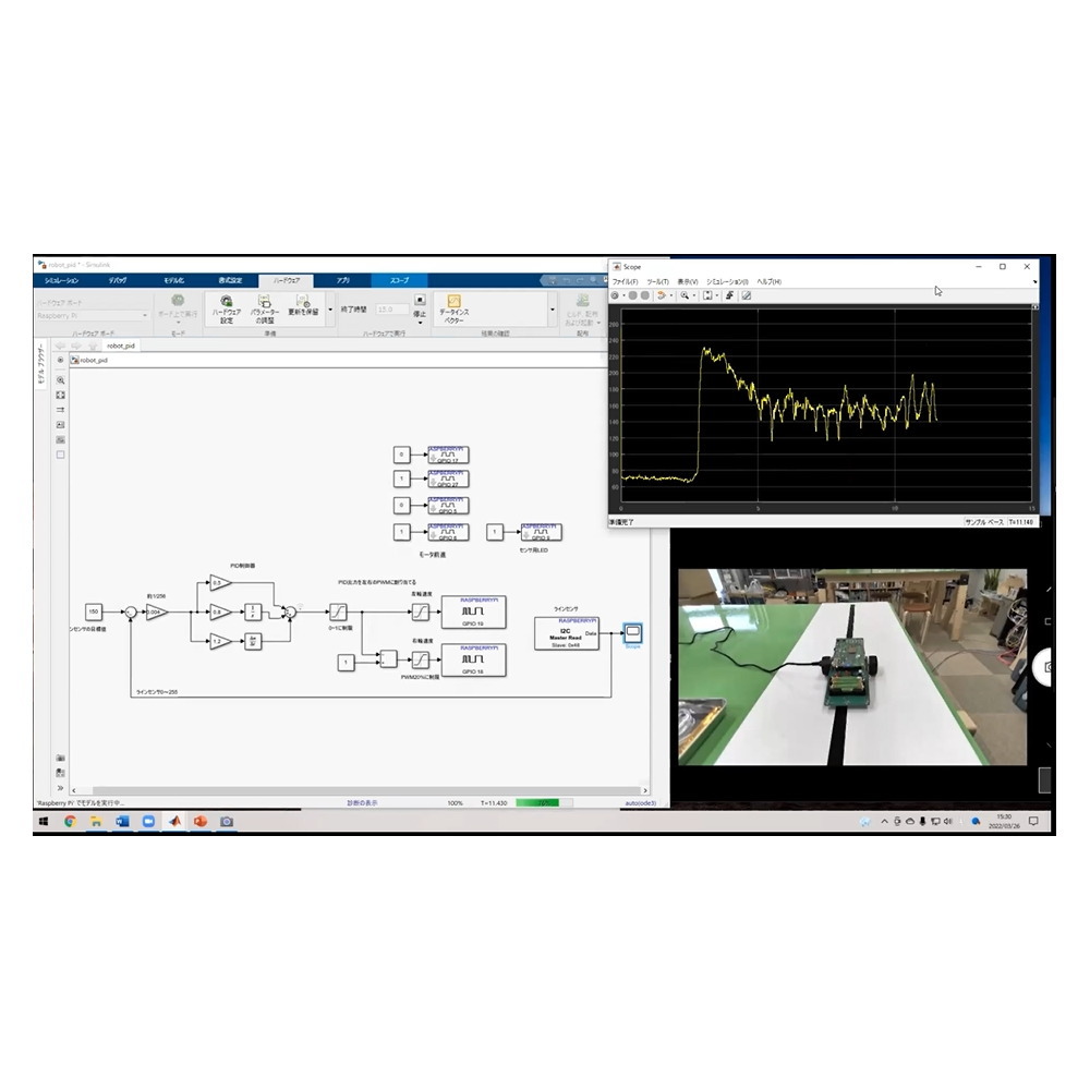 MATLAB/Simulink×ラズパイで学ぶロボット制御入門(講義ビデオ付きパーツセット)【Raspberry Pi非付属版】【MZ-MATROBO-ON2】