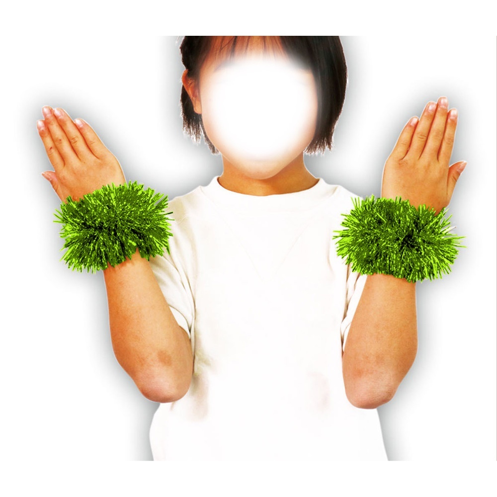 キラキラリストバンド2個組 ライトグリーン【3204】