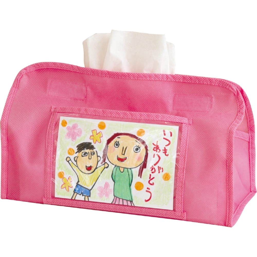 プレゼントティッシュカバー(ピンク)【4538】
