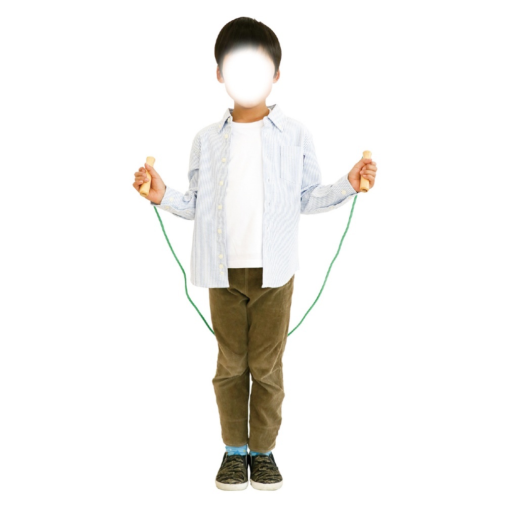 彩り木柄なわとび 赤【4916】