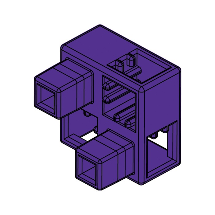 Artecブロック ハーフB 8P 紫【77788】