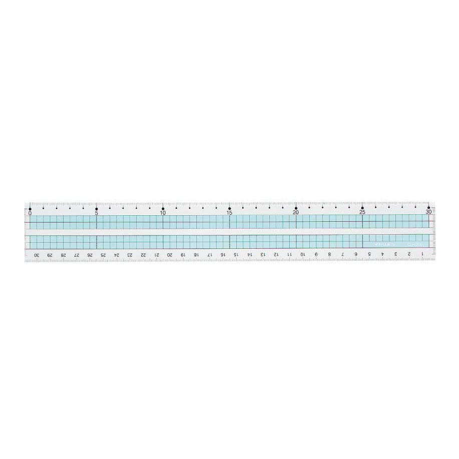 コンピューター読み取り定規30cm【78593】