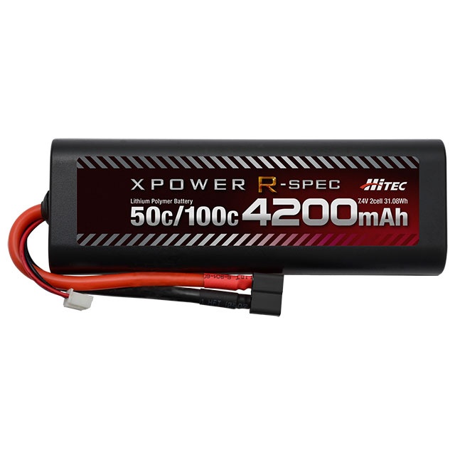 Li-Po 7.4V 4200mAh 50C/100C(T型コネクター)【XPR4200-RD-B】