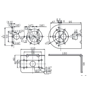 取付L金具【L-2A】