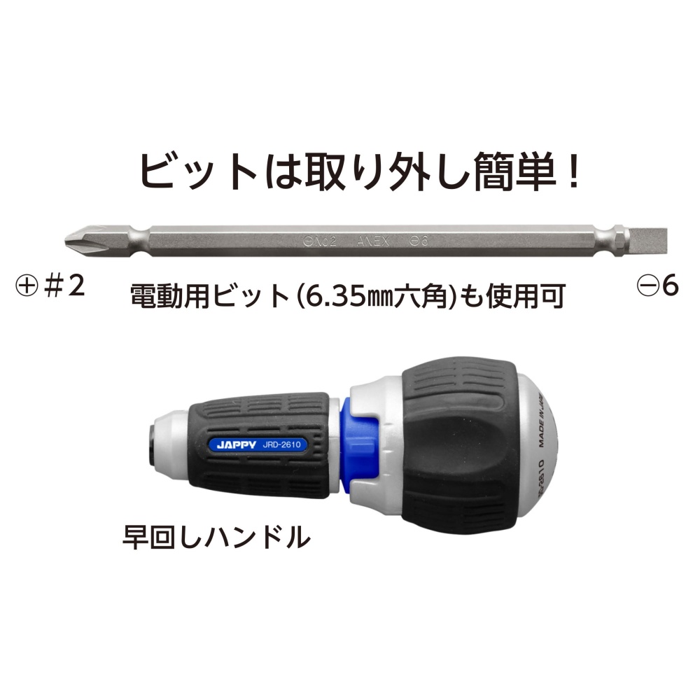 ラチェット電工ドライバー72PRO【JRD-2610】