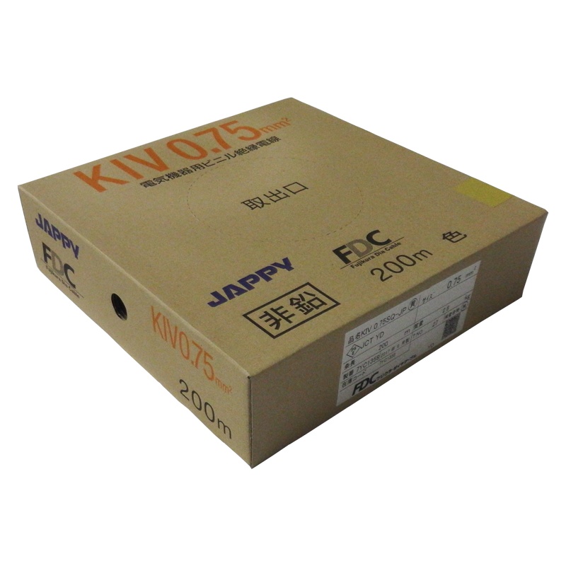 電気機器用ビニル絶縁電線【KIV-0.75SQ-JPｷ】