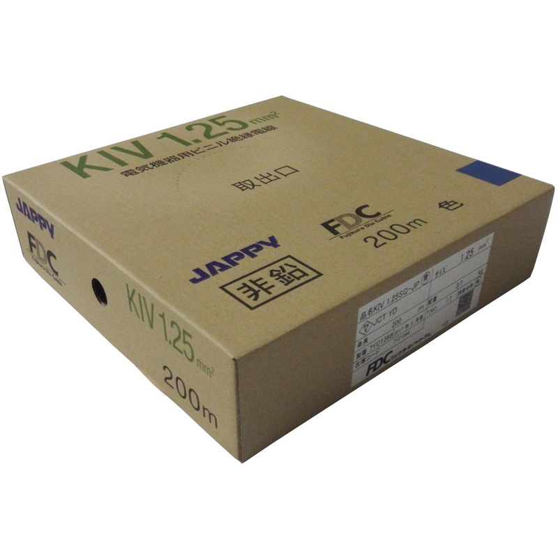 電気機器用ビニル絶縁電線【KIV-1.25SQ-JPｱｵ】