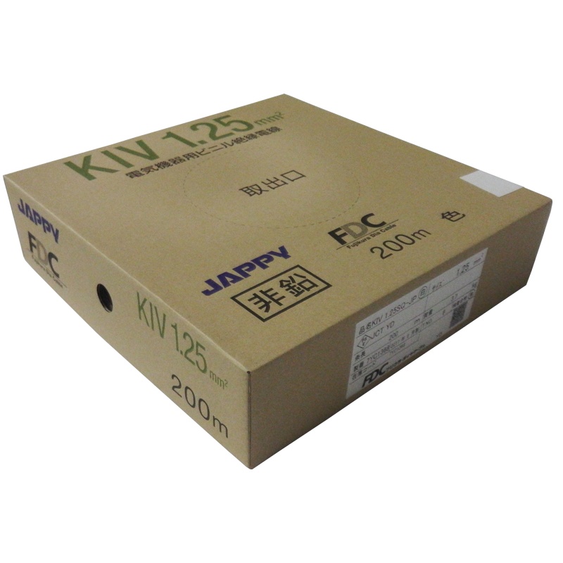 電気機器用ビニル絶縁電線【KIV-1.25SQ-JPｼﾛ】