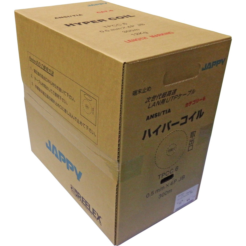Cat.6 LANケーブル TPCC6-0.5MMX4P-ｳｽｱｵ-JP JAPPY製｜電子部品・半導体 