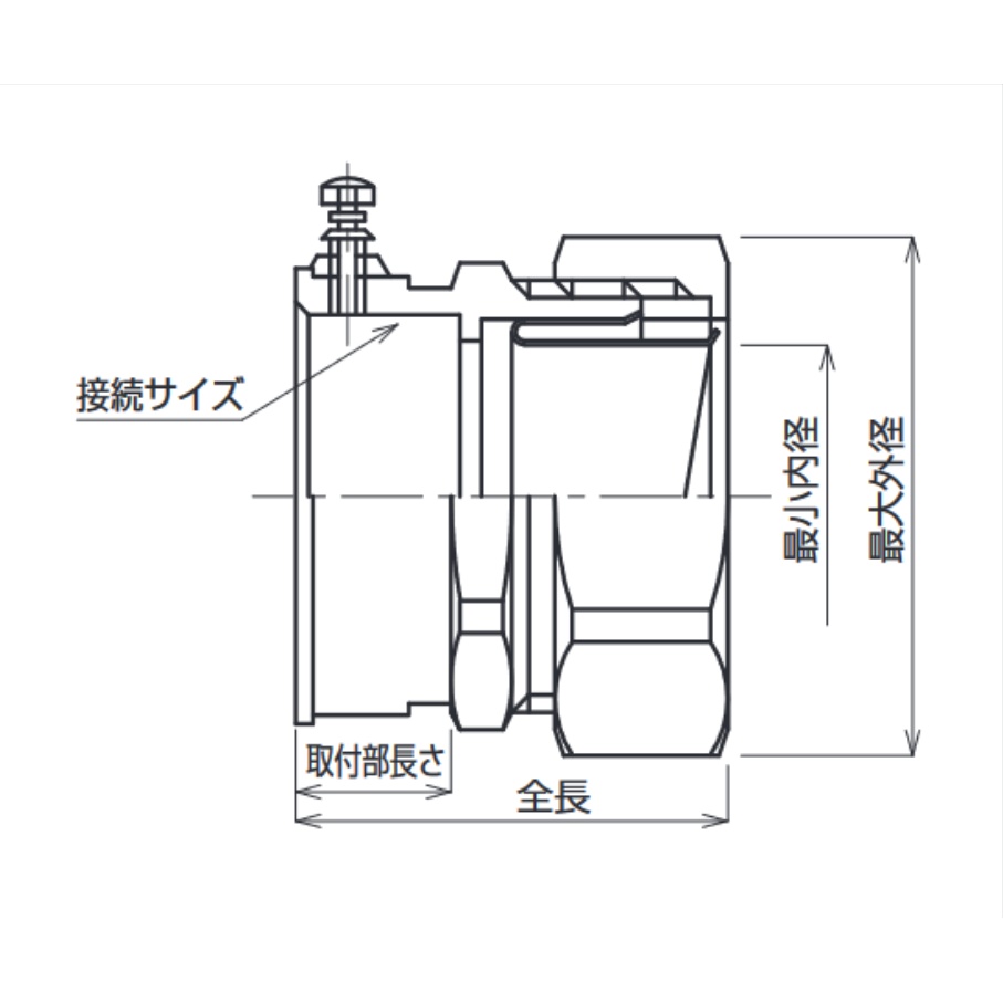 薄鋼用ネジ無しパイプコネクタ【W-LC-54-63】