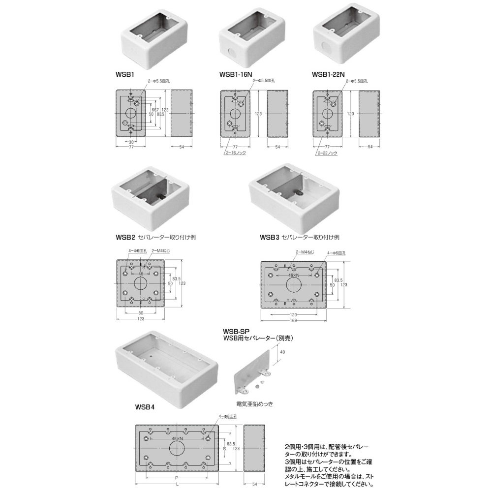1個用 白BOX WSB1 外山電気製｜電子部品・半導体通販のマルツ