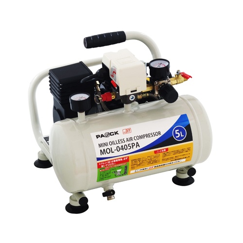 AC100V/220W ミニエアーコンプレッサー(5L/オイルレス)【EA116SX】