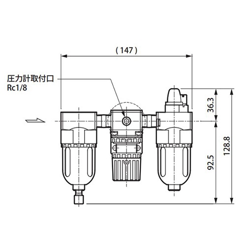 Rc1/4’’F.R.L.ユニット【EA153CD-12A】