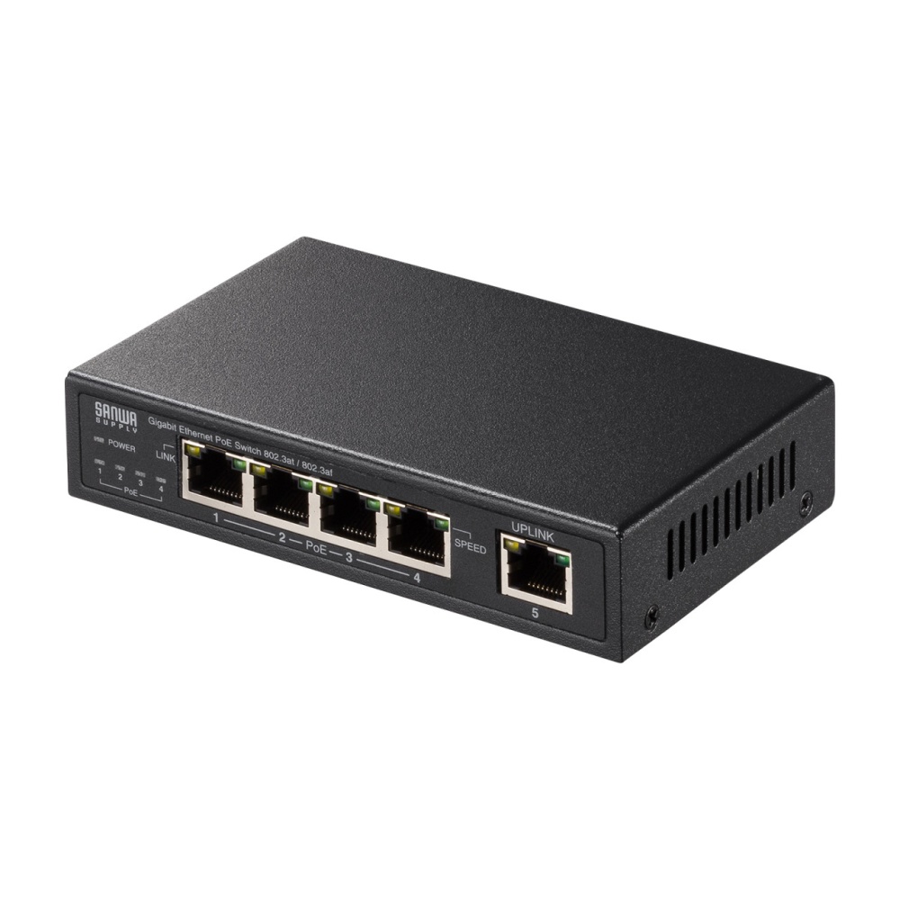 ギガビット対応PoEスイッチングハブ(5ポート) LAN-GIGAPOE52