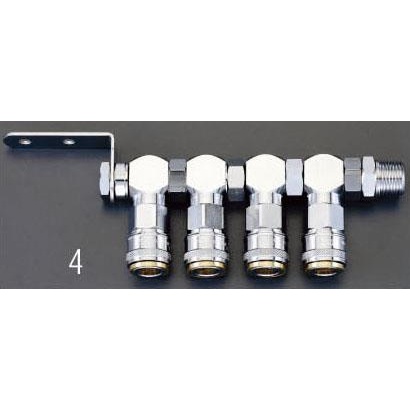 R 1/2インチ /4連 マルチ連結自在カップリング EA140DL-4 エスコ