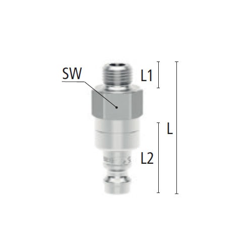 M14×1.5 雄ねじプラグ(ステンレス製)【EA140GM-14】