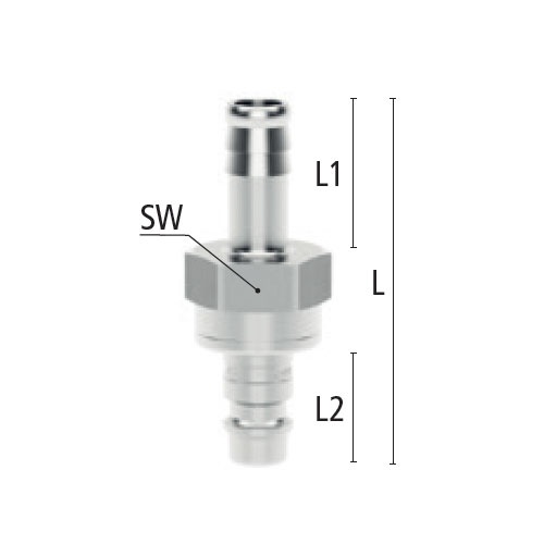 13mm ウレタンホース用プラグ(ステンレス製)【EA140GV-213】