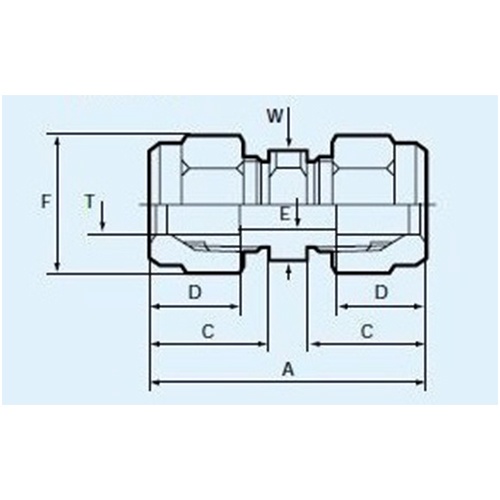 6mm ユニオン(フッ素樹脂製)【EA425HC-6】
