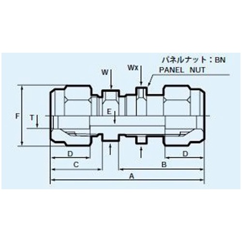 4mm ユニオン(バルクヘッド/フッ素樹脂製)【EA425HH-4】