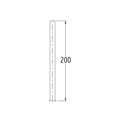 12.7x 200mm 給水管(止水栓用)【EA432MS-20】