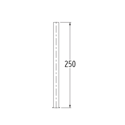 12.7x 250mm 給水管(止水栓用)【EA432MS-25】