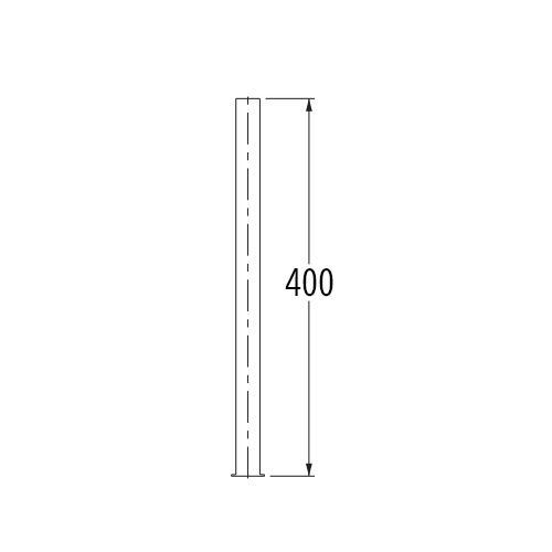 12.7x 400mm 給水管(止水栓用)【EA432MS-40】