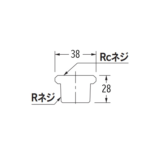 Rc3/4インチ x R 1 インチ 砲金ブッシング【EA432NH-25】