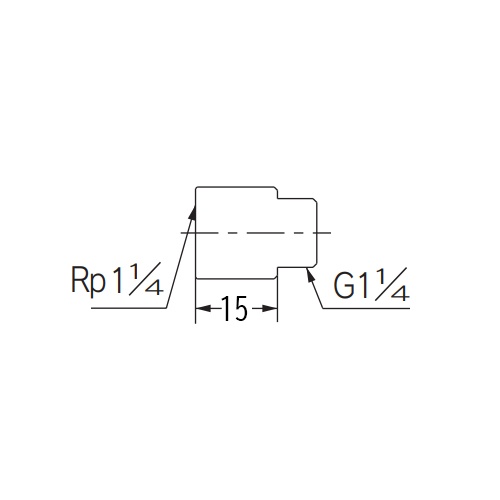 PJ1・1/4インチ x15mm ザルボ(厚口)【EA432SA-315】