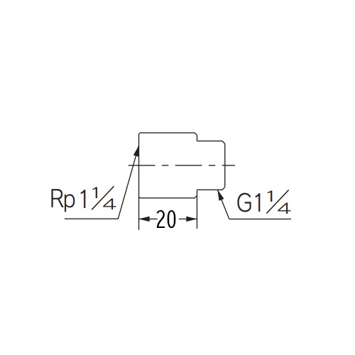 PJ1・1/4インチ x20mm ザルボ(厚口)【EA432SA-320】