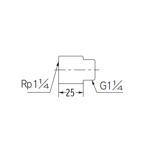PJ1・1/4インチ x25mm ザルボ(厚口)【EA432SA-325】