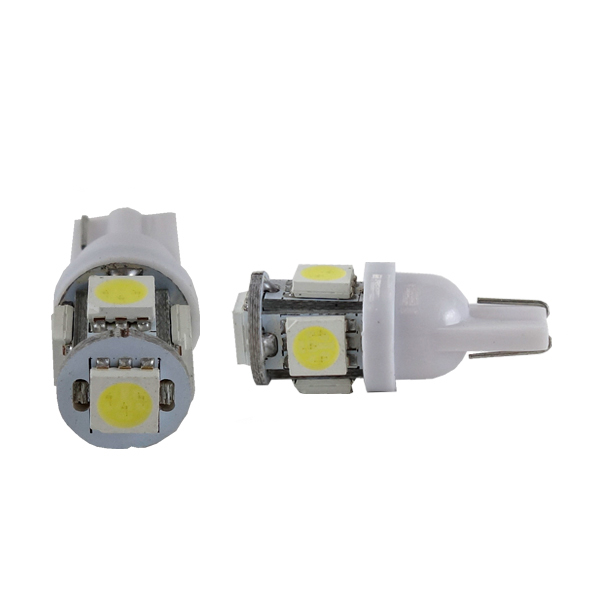 T10ウェッジLEDバルブ 3chipSMD×5 青【L-T10305-B】