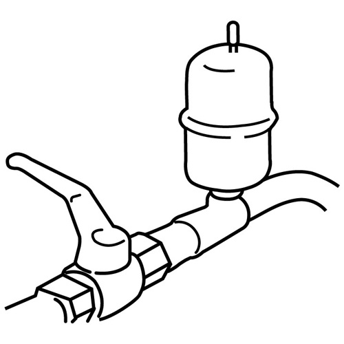 G 1/2インチ /2 L ウォーターハンマー ショックアブソーバー【EA466B-4A】