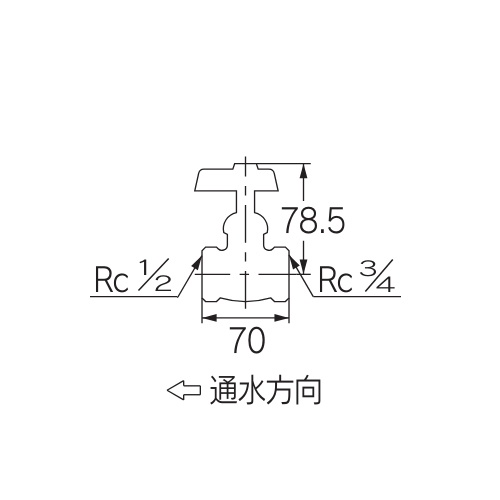 Rc 3/4インチ 止水栓【EA468BN-8】