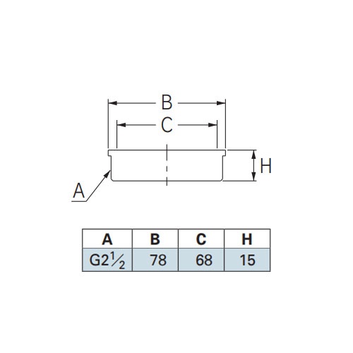 65A/G2・1/2インチ 掃除口(外ねじ)【EA468DK-33】