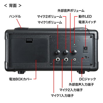 マイク付き拡声器スピーカー MM-SPAMP サンワサプライ製｜電子