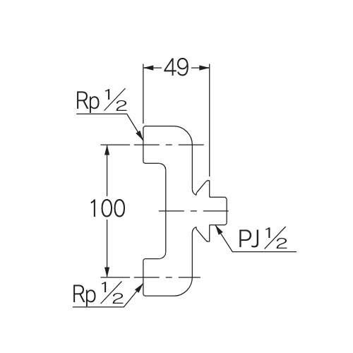 PJ1/2インチ xRp1/2インチ 二方ソケット【EA469BP-3】