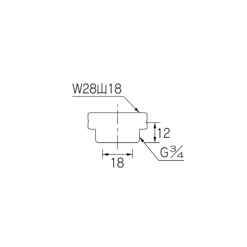 G3/4インチ xW28x18T[クランク用]アダプター(2個)【EA469BP-32】