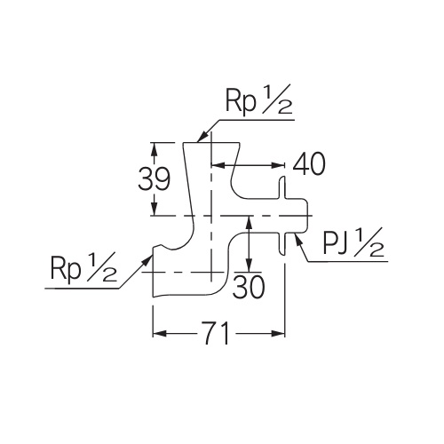 PJ1/2インチ xRp1/2インチ 二方ソケット【EA469BP-4】
