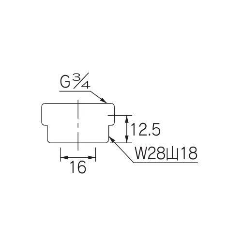 G3/4インチ xW28-18T クランク用アダプター(2個)【EA469BP-81】