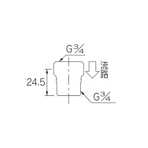 G 3/4インチ xG 3/4インチ 逆止弁(配管末端器具用)【EA469BR-16】